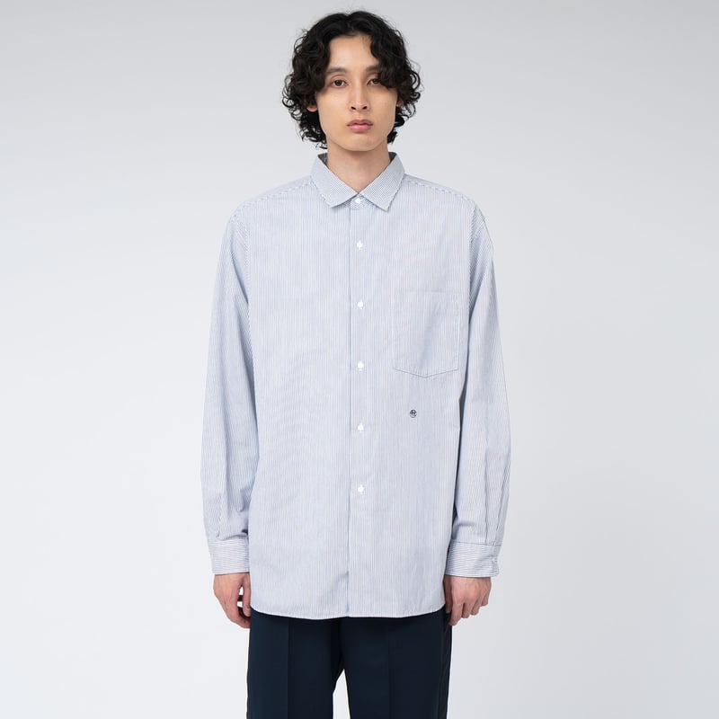 男女兼用 nanamica / Shir Wind Stripe Collar Regular ナナミカ その他