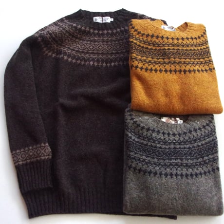 NOR'EASTERLY ノアイースタリー/ L/S CREW 2TONE / 2トーンノルディックセーター
