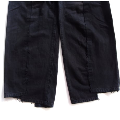 OLD PARK BAGGY JEANS - BLACK - sizeM / OP-426 / OLDPARK オールドパーク バギージーンズ　デニム ブラック Mサイズ