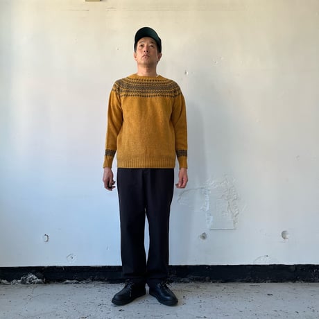 NOR'EASTERLY ノアイースタリー/ L/S CREW 2TONE / 2トーンノルディックセーター