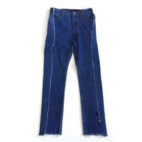 OLD PARK ADAPT JEANS- BLUE - sizeL / OP-512 / OLDPARK オールドパーク アダプト ジーンズ　デニム ブルー Lサイズ