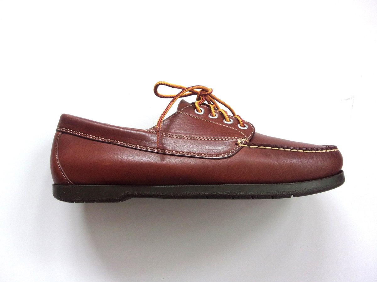 LL Bean バイソンレザーモカシンシューズ L.L.Bean モカシン レザーシューズ 8 1/2 26.5cm ブラウン