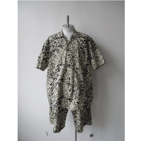 GOLD/ゴールド TILE LEOPARD COTTON SLAB WIDE SHORTS-GL-51893-/レオパード  ショーツ