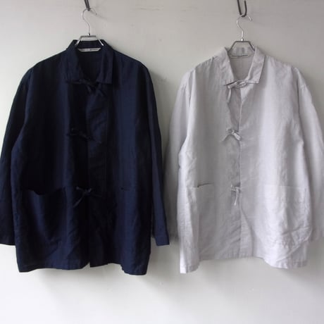 シャルパンティエドゥヴェッソ ジップアップ スウェット ネイビー Charpentier de Vaisseau Jean コットンジップスウェット Gray