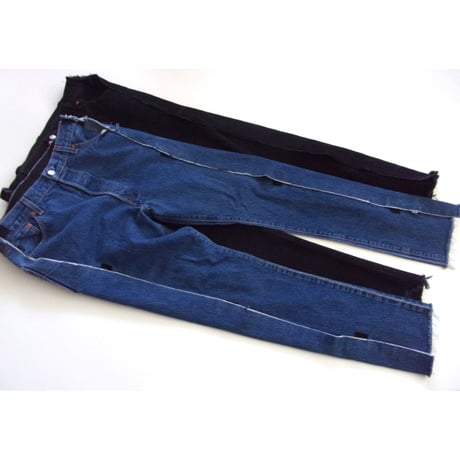OLD PARK ADAPT JEANS- BLACK - sizeL / OP-512 / OLDPARK オールドパーク アダプト ジーンズ　デニム ブラック Lサイズ