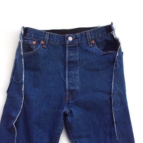 OLD PARK ADAPT JEANS- BLUE - sizeL / OP-512 / OLDPARK オールドパーク アダプト ジーンズ　デニム ブルー Lサイズ