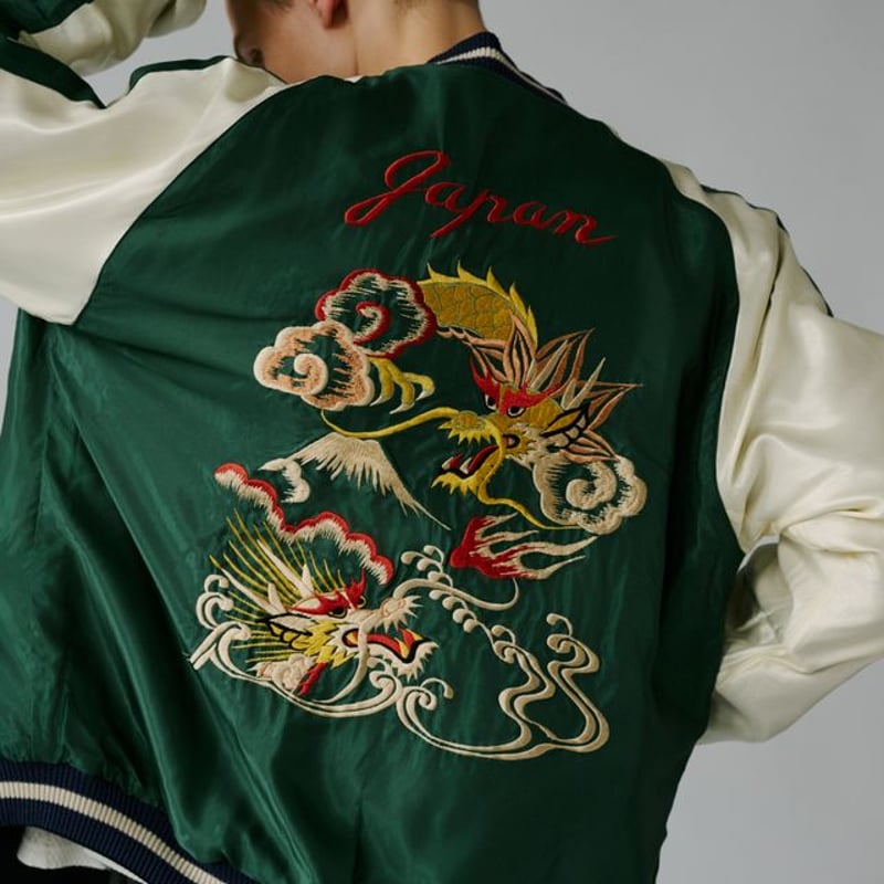 GOLD WOOL MELTON×ACETATE SOUVENIR JACKET 