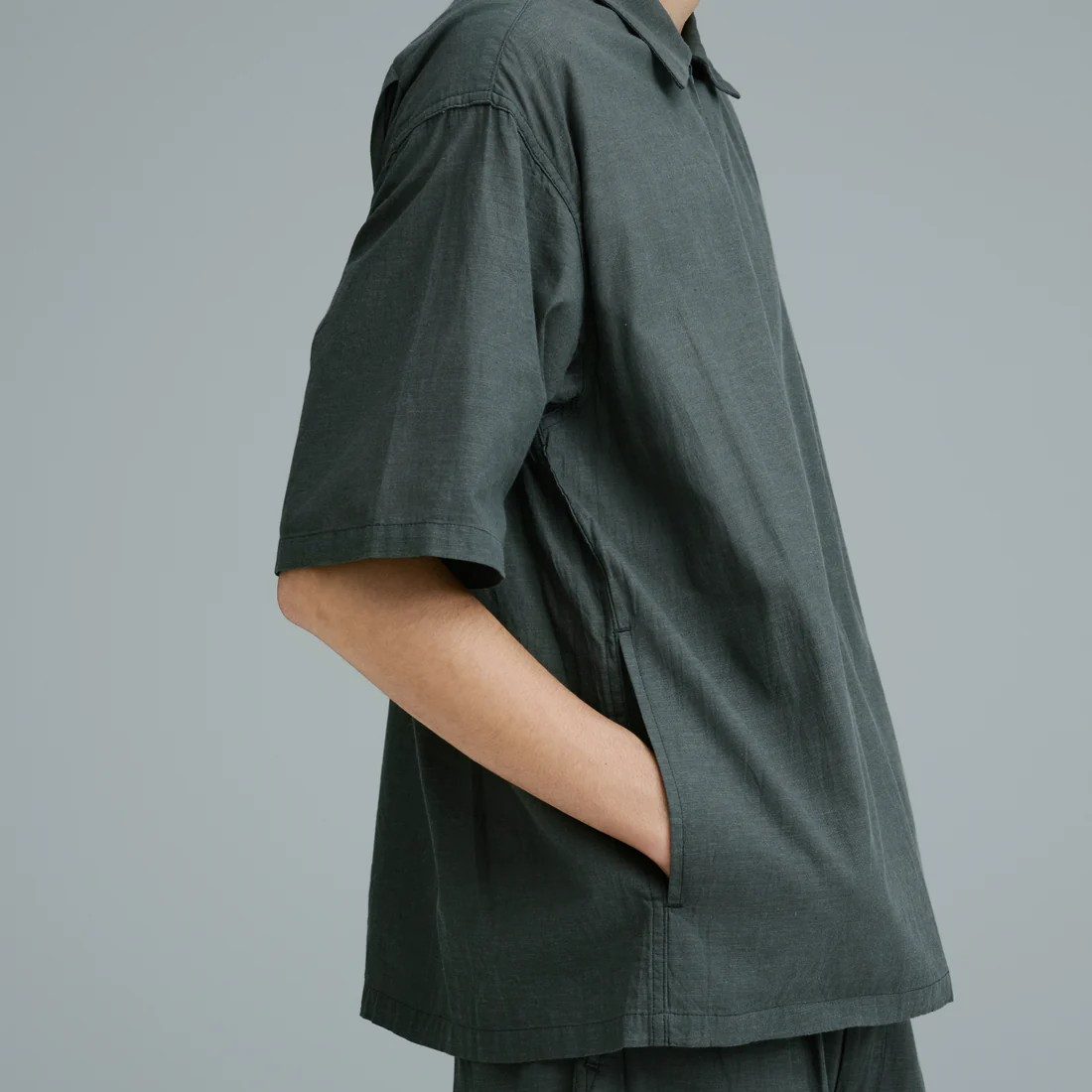 GOLD(ゴールド) GL39650 / VAT DYE CHAMBRAY ZIP SHIRT