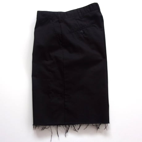 OLD PARK BAGGY WORK SHORTS - BLACK -XS (Ladies) / OPRK-09 / オールド パーク バギー ワークショーツ - ブラック-レディース