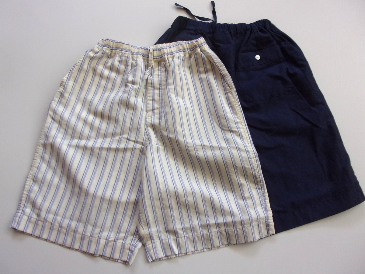夏らしいコットンリネン素材のイージーショーツ。Charpentier de