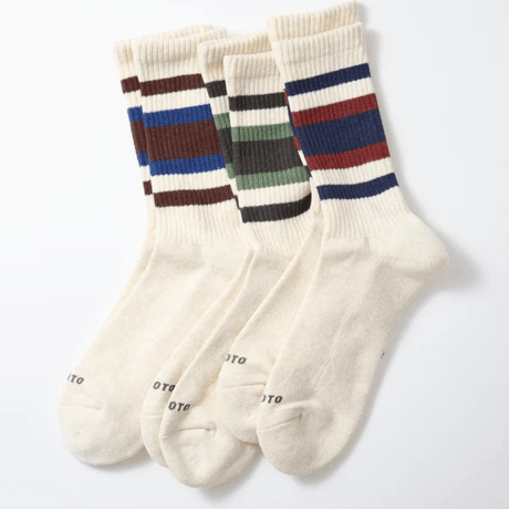 ROTOTO 3 PACK EVERYDAY ATHLETIC SOCKS / R1622 / ロトト 3パック エブリデイ アスレチック ソックス 3足セット