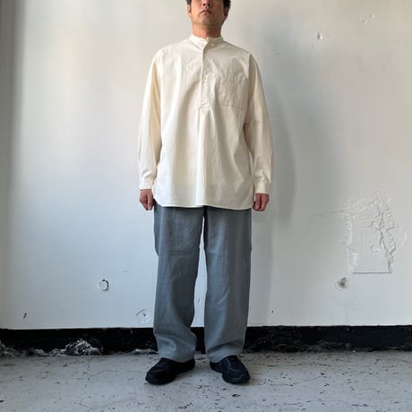Charpentier de Vaisseau | Wool/Cotton Drawstring Pants｜シャルパンティエ・ドゥ・ヴェッソ コットンウール ワイドパンツ | Barba