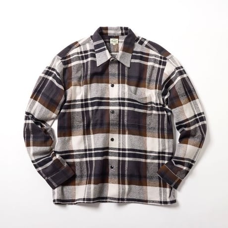 GOLD｜東洋エンタープライズ COTTON SILK NEP CHECK OPEN SHIRT-BLACK-/GL29754/ コットン シルクネップ チェックオープンシャツ 【2026FW】