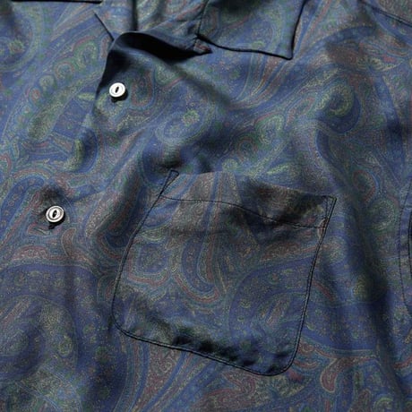 GOLD/ゴールド GL39651   PAISLEY PATTERN SILK TWILL S/S OPEN SHIRT　【2026SS新型】