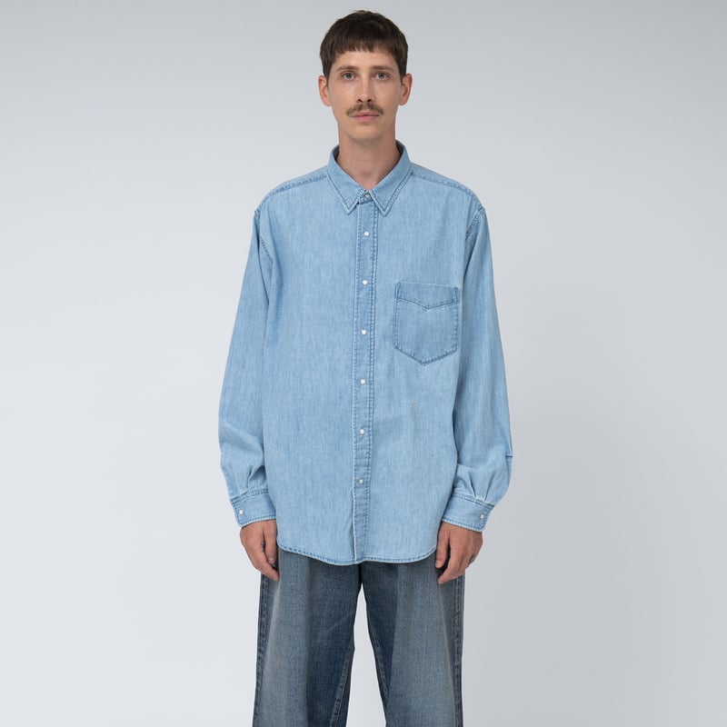 nanamica / ナナミカ Regular Collar Light Denim Shir nanamica / ナナミカ Regular Collar Light Denim Shir