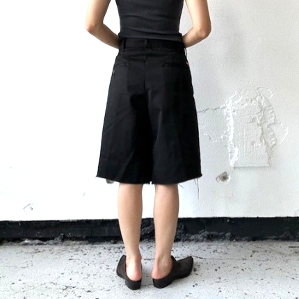 OLD PARK BAGGY WORK SHORTS - BLACK -XS (Ladies)