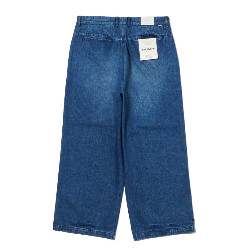 FARAH ファーラー ブリーチデニム 32/30 Three-tuck Wide Pants | FARAH(ファーラー) / パンツ デニム