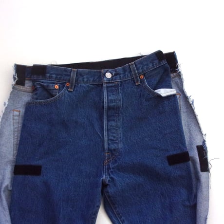 OLD PARK ADAPT JEANS- BLUE - sizeL / OP-512 / OLDPARK オールドパーク アダプト ジーンズ　デニム ブルー Lサイズ