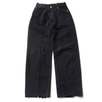 OLD PARK BAGGY JEANS -LADIES- BLACK - sizeXS / OP-426 / OLDPARK オールドパーク バギージーンズ　デニム ブラック XSサイズ レディース