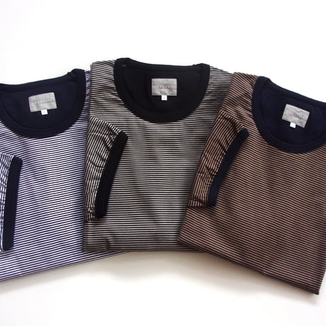 CURLY&co /カーリー SPLIT RAGLAN FINE-BORDER TEE - 242-110622 / スプリットラグラン ファインボーダーTee  【2024HIGH SUMMER】