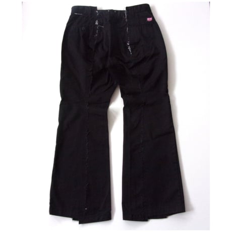 OLD PARK FLARE WORK PANTS - BLACK -M  / OPRK-02 / OLDPARK オールドパーク フレアー ワークパンツ　ブラック -M