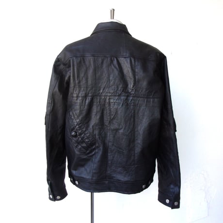 OLD PARK ZIP UP WORK JACKET-LEATHER- sizeL / OP-516 / OLDPARK オールドパーク レザー ワークジャケット