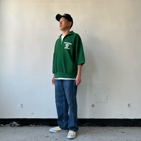 Americana（アメリカーナ)×ORIGINAL Charcoal（オリジナル チャコール）H/Zip S/S / 24-02-1-051 /ジップポロ 【2024SS】