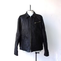 OLD PARK ZIP UP WORK JACKET-LEATHER- sizeL / OP-516 / OLDPARK オールドパーク レザー ワークジャケット