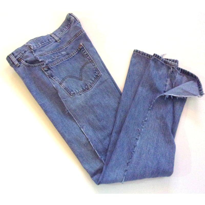 OLDPARK OVERLAY JEANS- BLUE - sizeL / OP-517 /