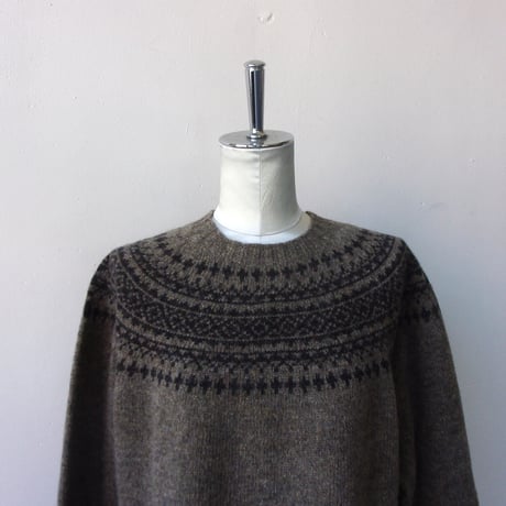 NOR'EASTERLY ノアイースタリー/ L/S CREW 2TONE / 2トーンノルディックセーター