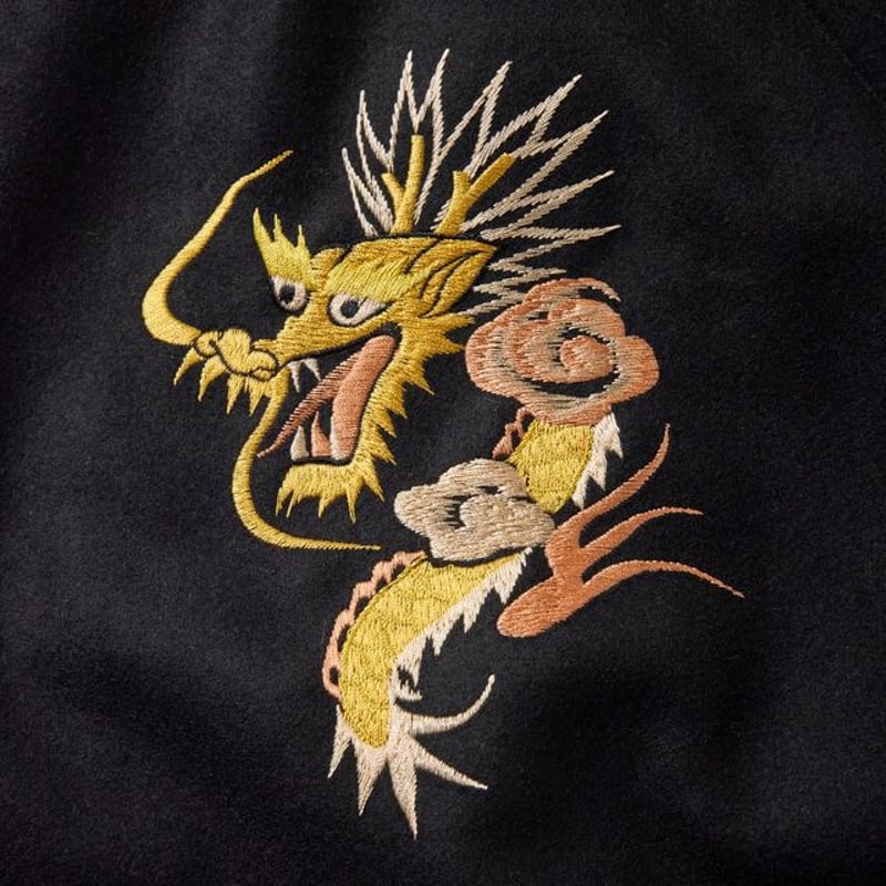 GOLD WOOL MELTON×ACETATE SOUVENIR JACKET 