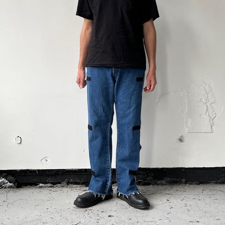 OLD PARK ADAPT JEANS- BLUE - sizeL / OP-512 / OLDPARK オールドパーク アダプト ジーンズ　デニム ブルー Lサイズ