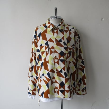 its inconspicuous presence Niche (ニッチ) Reversible Patterned Shirts Jacket / F20-igas-09