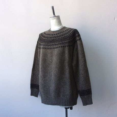 NOR'EASTERLY ノアイースタリー/ L/S CREW 2TONE / 2トーンノルディックセーター