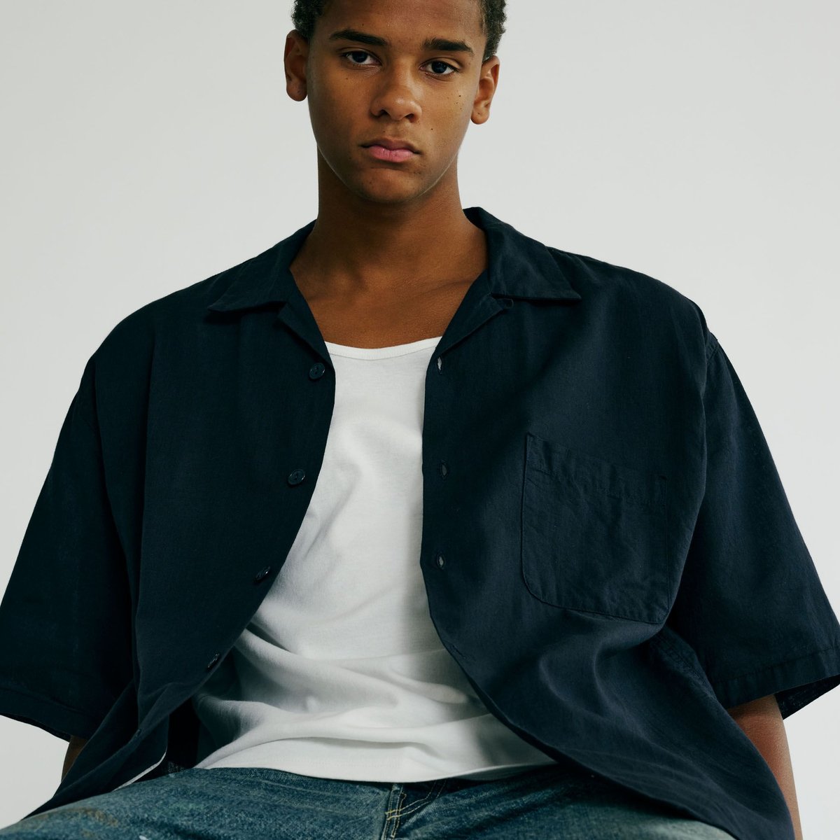 GOLD(ゴールド) VAT DYE CHAMBRAY OPEN SHIRT / GL394