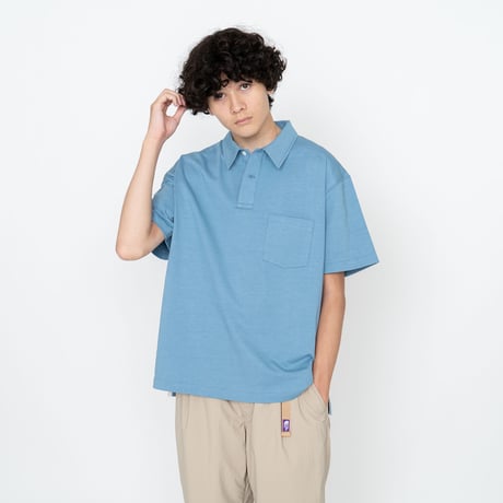 THE NORTH FACE PURPLE LABEL Field H/S Big Polo / NT3313N / パープルレーベル　ビック　ポロシャツ 　草木染め【2023SS.】