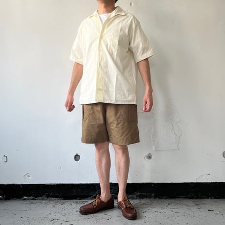 AVontade Open Collar Shirts S/S - Cotton/Linen Chambray- VTD-0383-SH- コットンリネン オープンカラー【2025SS新色】