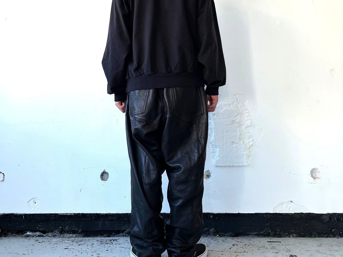 OLDPARK DOUBLE KNEE LEATHER PANTS - sizeM / OP- OLDPARK DOUBLE KNEE LEATHER PANTS - sizeM / OP-