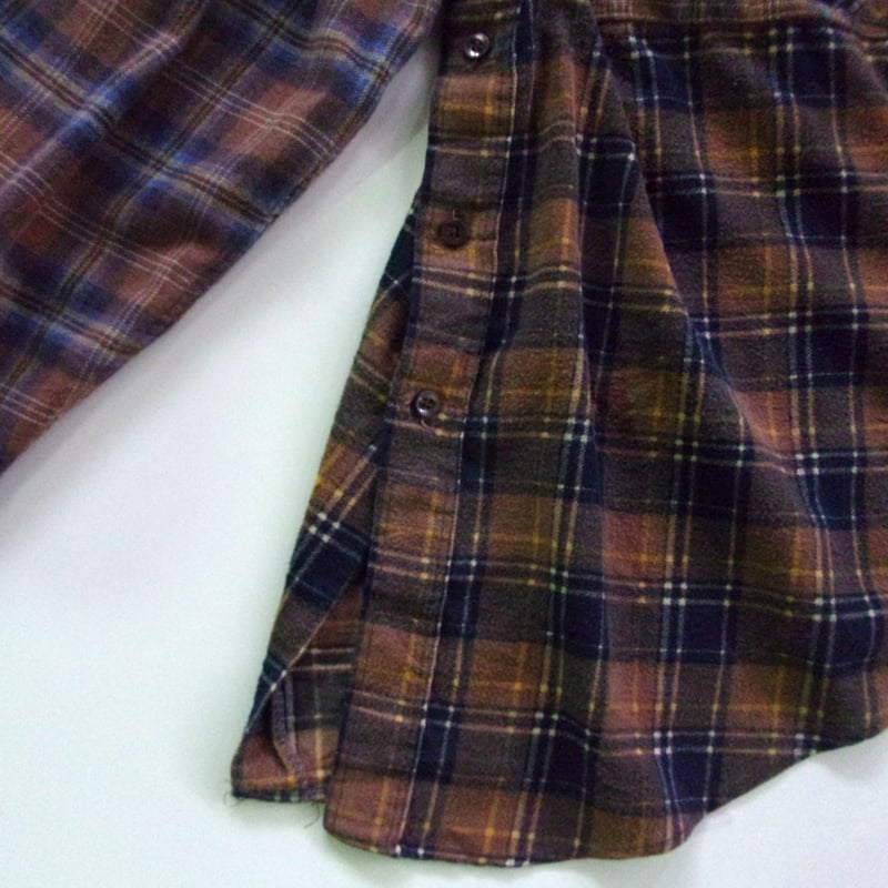 OLD PARK HALF-BUTTON SHIRT FLANNNEL - sizeFREE