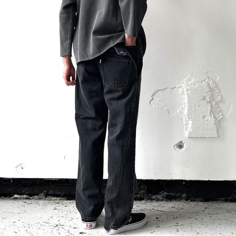 OLD PARK CROSS JEANS - BLACK - sizeM / OPJ-06 / OLDPARK オールド パーク クロス ジーンズ - ブラック M
