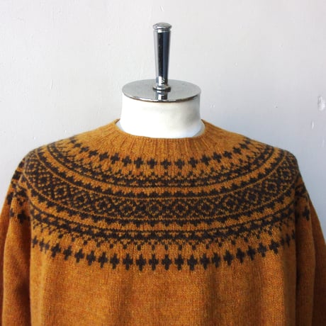 NOR'EASTERLY ノアイースタリー/ L/S CREW 2TONE / 2トーンノルディックセーター