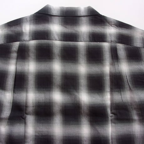 AVontade Open Collar Shirts SS -Cotton/Rayon Shadow Check-VTD-0383-SH アボンタージ オープンカラーシャツ チェック【2026SS】