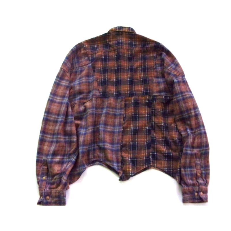 OLD PARK HALF-BUTTON SHIRT FLANNNEL - sizeFREE