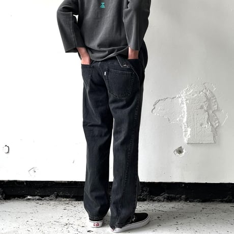 OLD PARK CROSS JEANS - BLACK - sizeM / OPJ-06 / OLDPARK オールド パーク クロス ジーンズ - ブラック M
