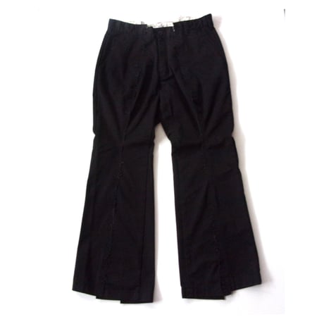 OLD PARK FLARE WORK PANTS - BLACK -M  / OPRK-02 / OLDPARK オールドパーク フレアー ワークパンツ　ブラック -M
