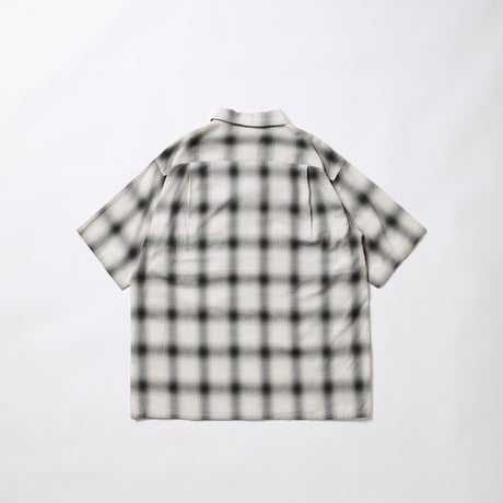 AVontade Open Collar Shirts SS -Cotton/Rayon Shadow Check-VTD-0383-SH アボンタージ オープンカラーシャツ チェック【2026SS】