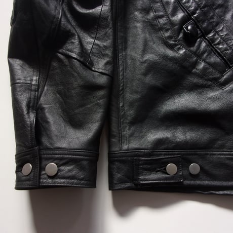 OLD PARK ZIP UP WORK JACKET-LEATHER- sizeL / OP-516 / OLDPARK オールドパーク レザー ワークジャケット