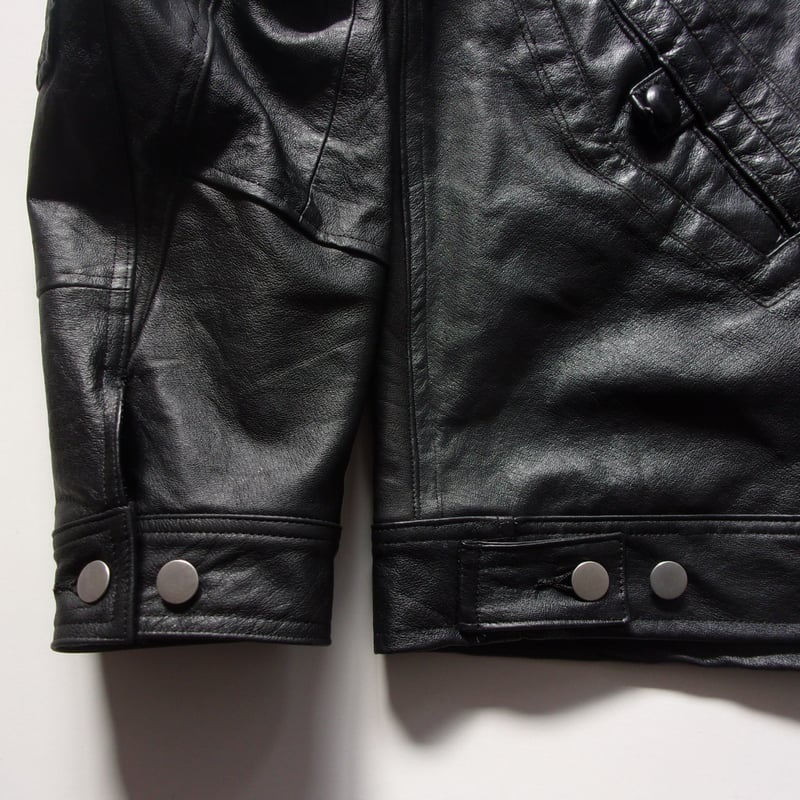 OLD PARK ZIP UP WORK JACKET-LEATHER- sizeL / OP