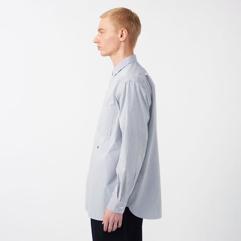 nanamica Regular Collar Stripe Wind Shirt / SUG