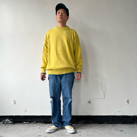 Organicsta / オーガニックスタ ORGANIC COTTON LINKING CREWNECK SWEATER /オーガニックコットン　リンキングセーター